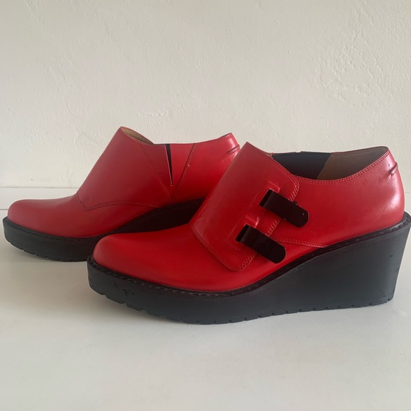 3.1 Phillip Lim Red shoes .Wallace monk strap wedge creepers. Size 8’5 - Picture 2 of 9